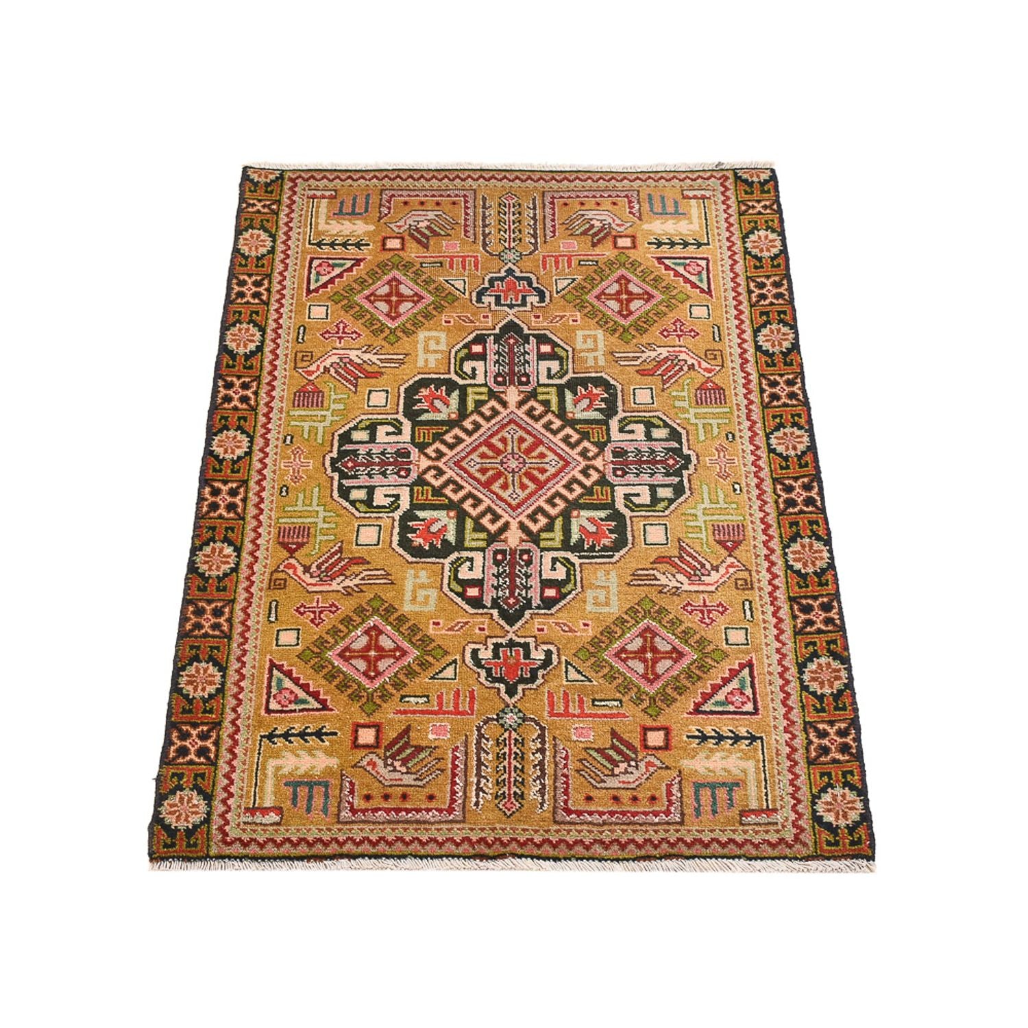Perserteppich - Nomadic - 82 x 53 cm - olivgrün