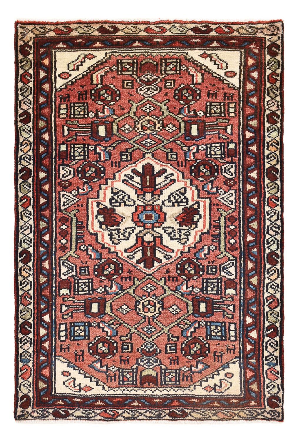 Perserteppich - Nomadic - 97 x 67 cm - hellrot