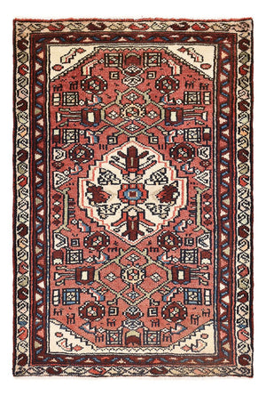 Perserteppich - Nomadic - 97 x 67 cm - hellrot