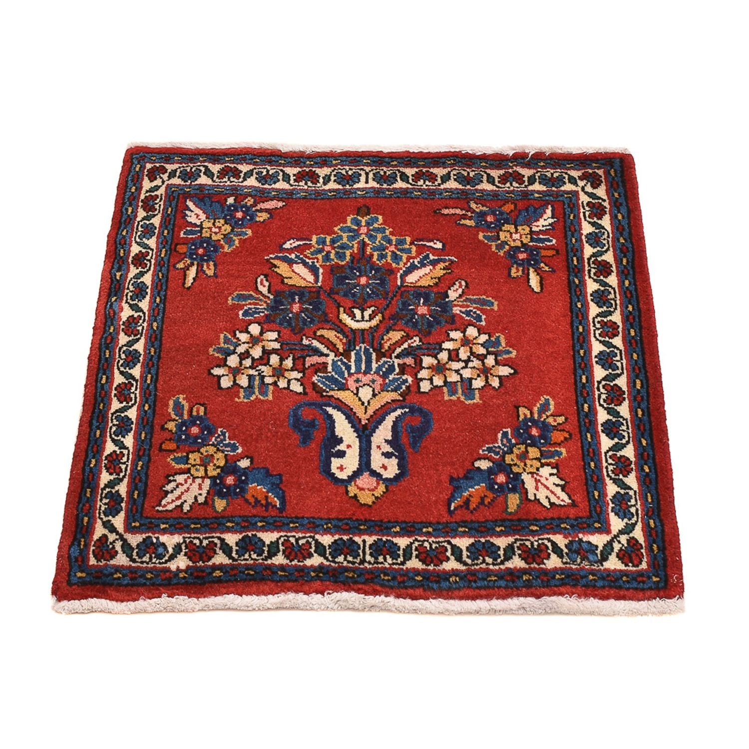 Perserteppich - Nomadic quadratisch  - 53 x 53 cm - rot