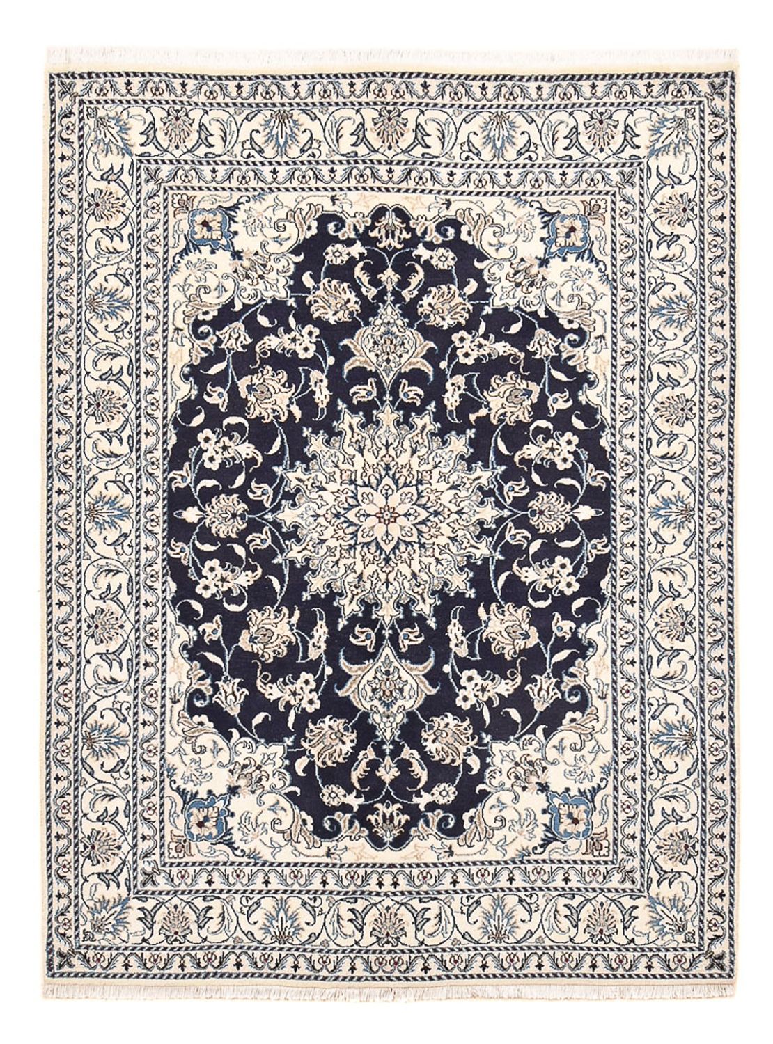 Perserteppich - Nain - 198 x 149 cm - dunkelblau