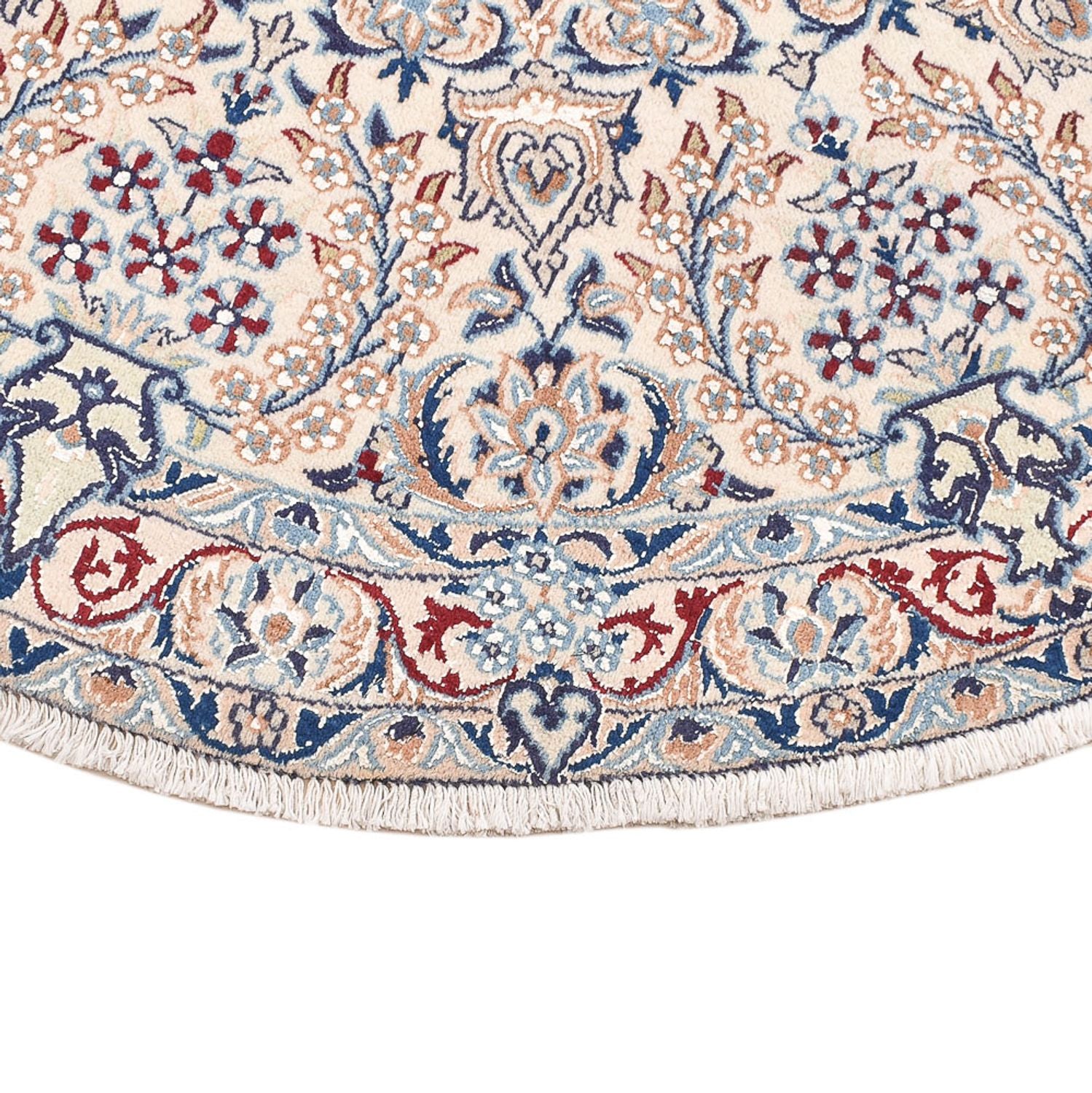 Perserteppich - Nain - Royal rund  - 136 x 136 cm - grau