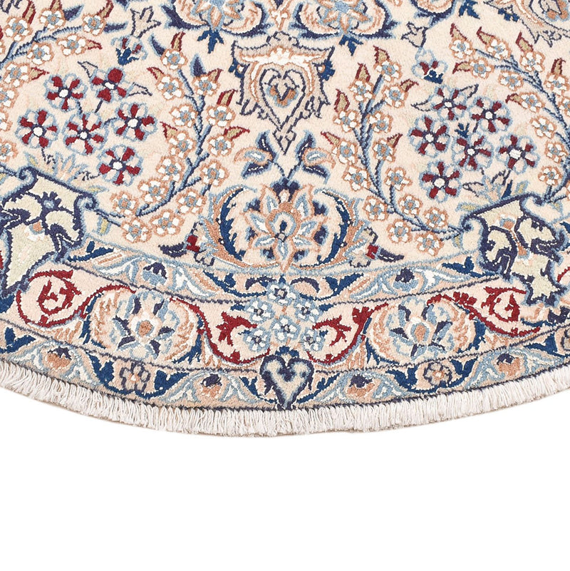 Perserteppich - Nain - Royal rund  - 136 x 136 cm - grau