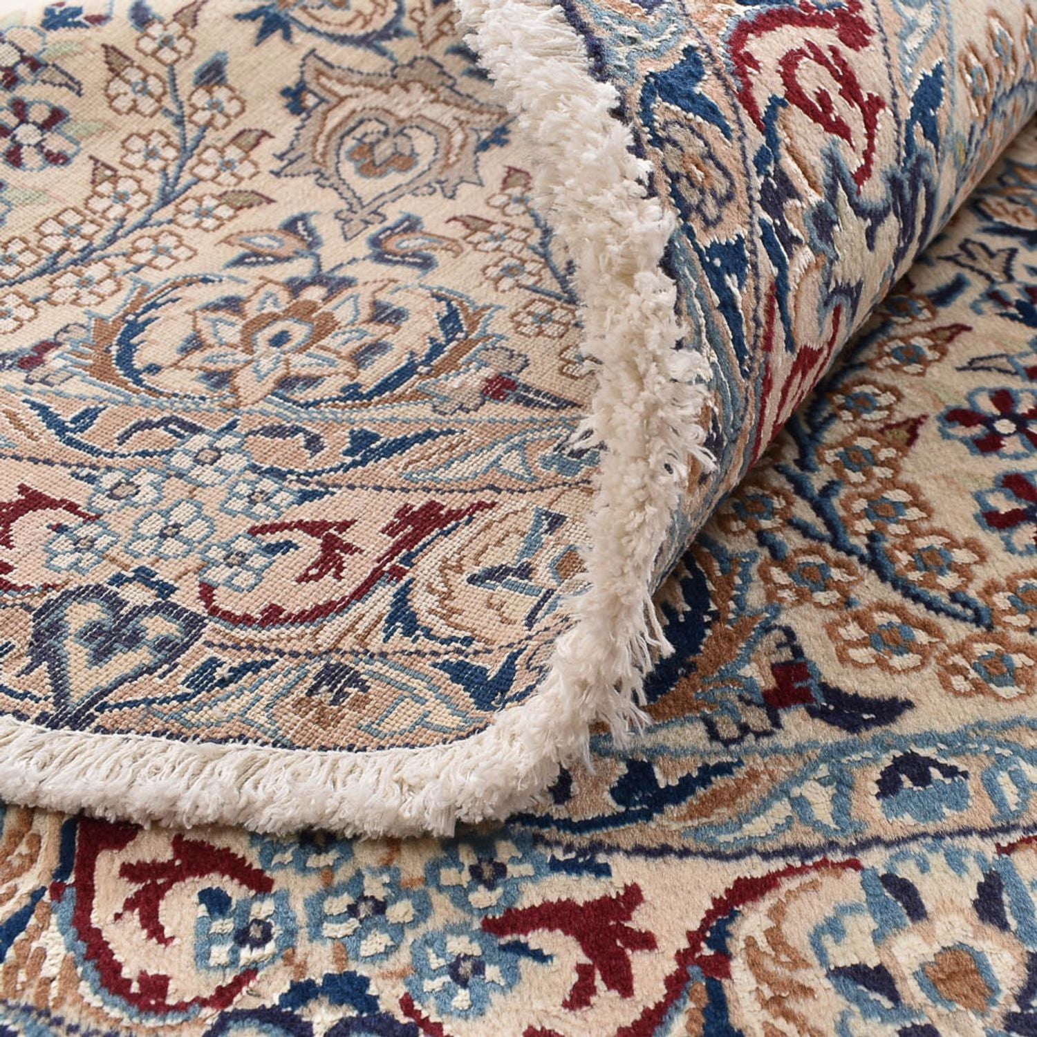 Perserteppich - Nain - Royal rund  - 136 x 136 cm - grau