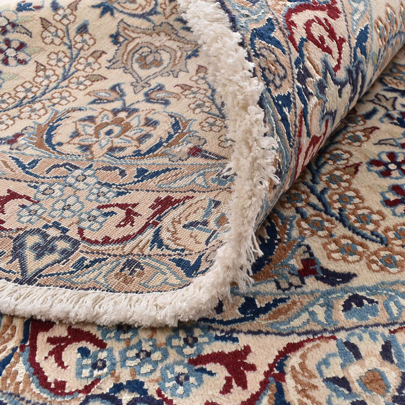 Perserteppich - Nain - Royal rund  - 136 x 136 cm - grau