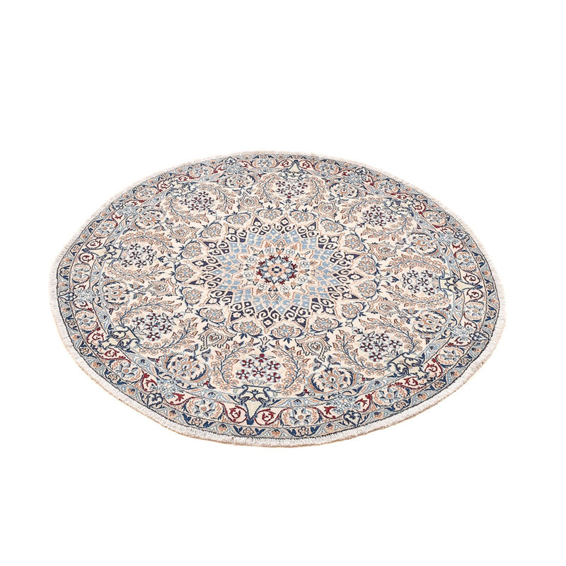 Perserteppich - Nain - Royal rund  - 136 x 136 cm - grau