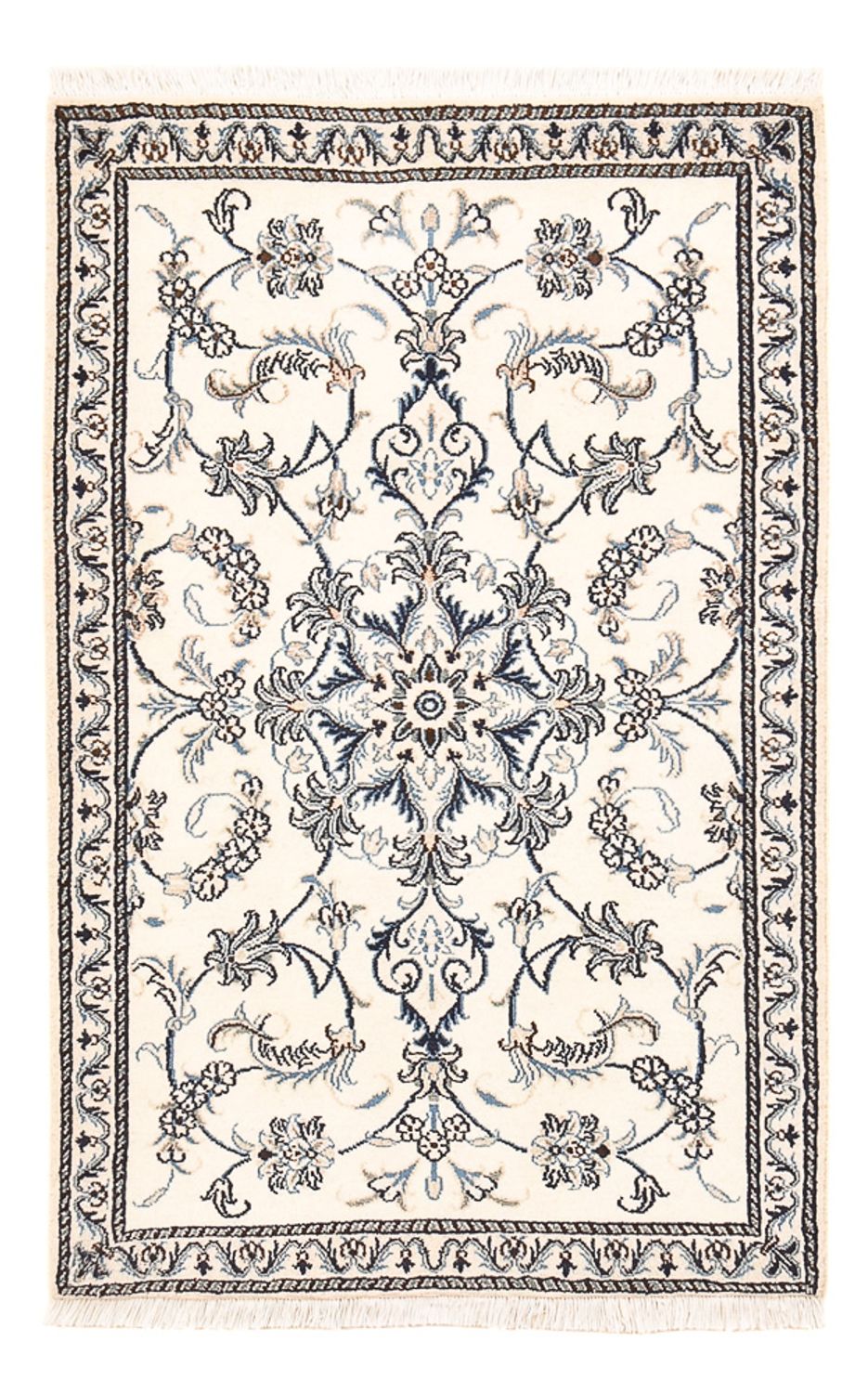 Perserteppich - Nain - 140 x 88 cm - hellgrau