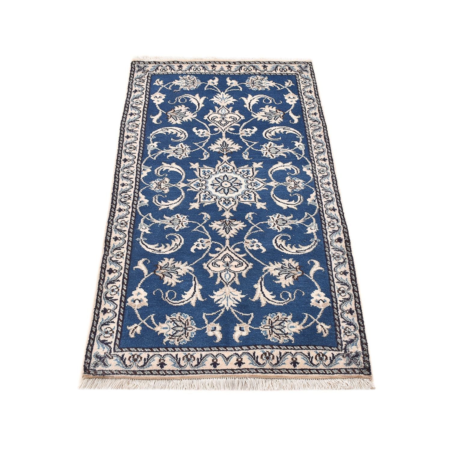 Perserteppich - Nain - 140 x 70 cm - blau