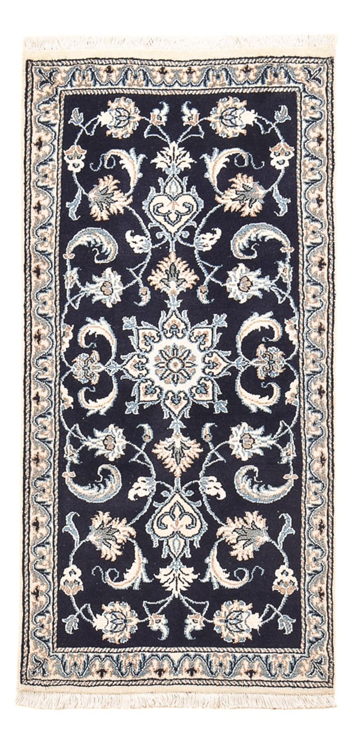 Perserteppich - Nain - 141 x 67 cm - dunkelblau