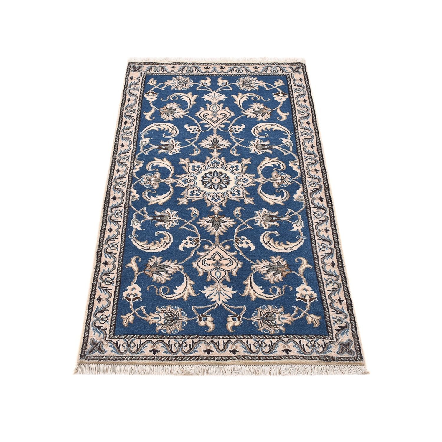 Perserteppich - Nain - 136 x 70 cm - blau