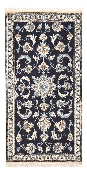 Perserteppich - Nain - 139 x 68 cm - dunkelblau