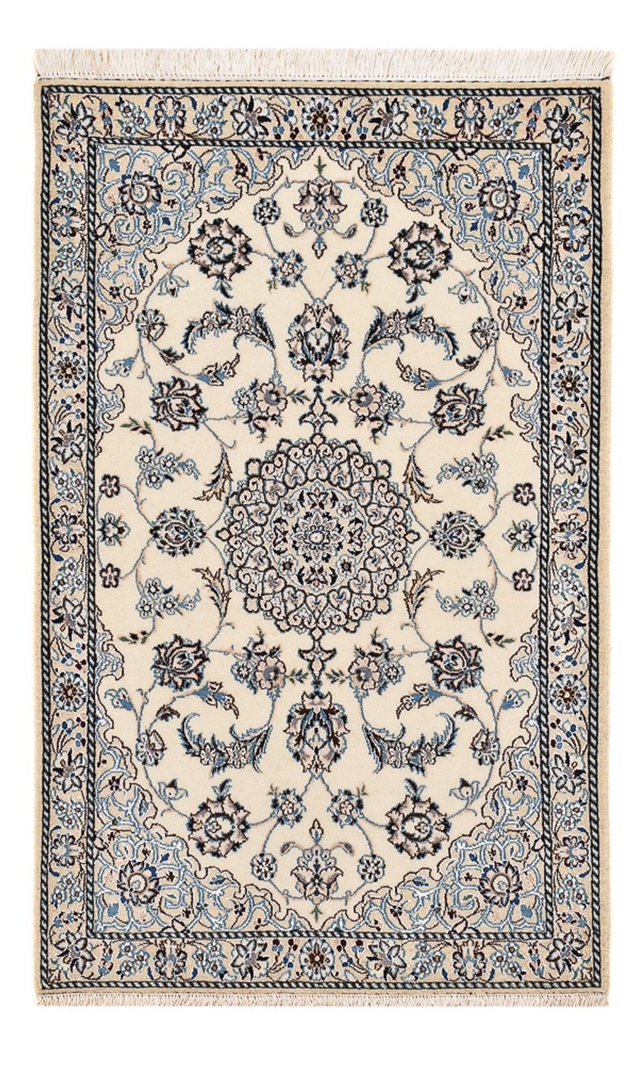 Perserteppich - Nain - Royal - 109 x 69 cm - hellgrau