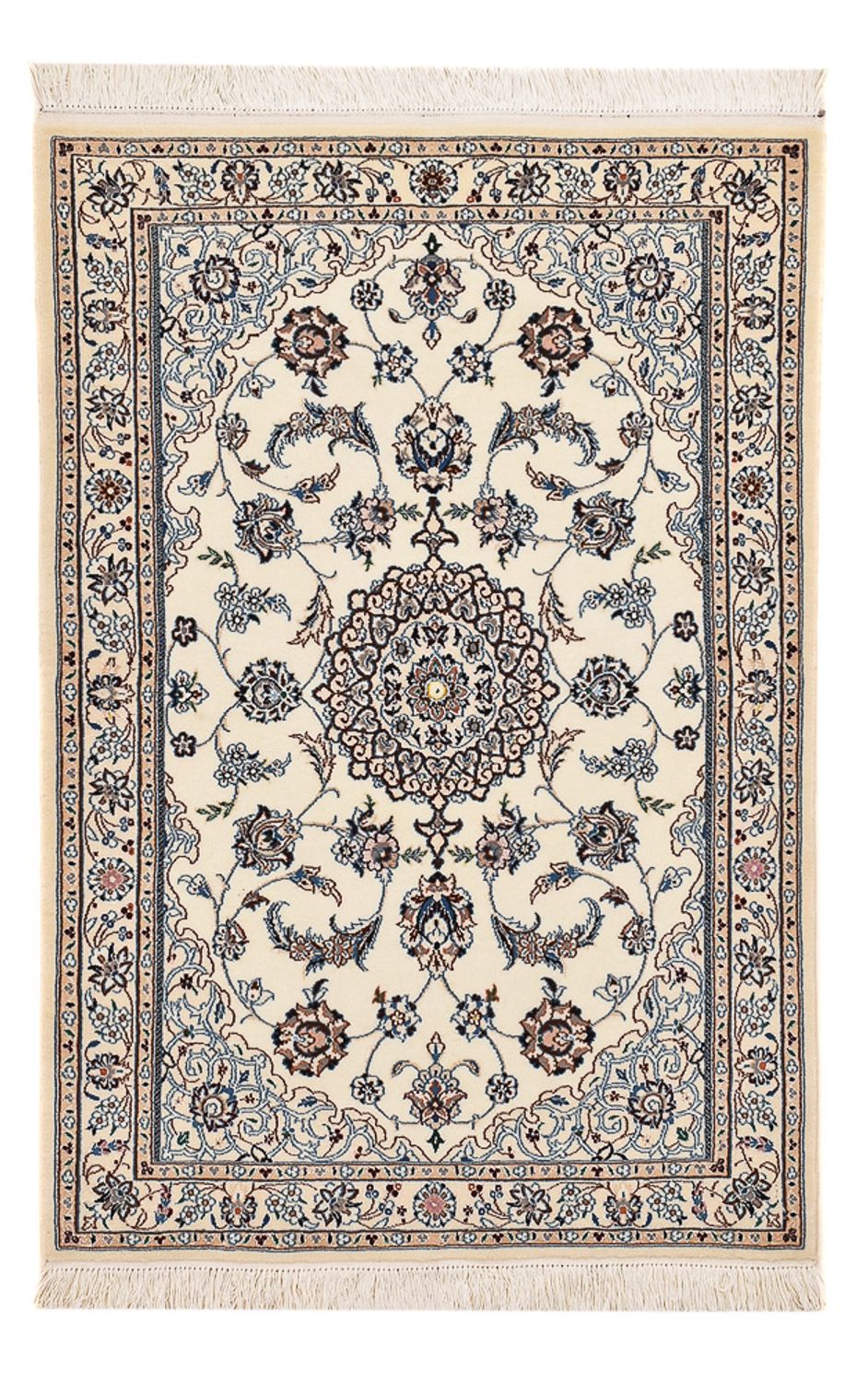 Perserteppich - Nain - Royal - 108 x 72 cm - hellgrau