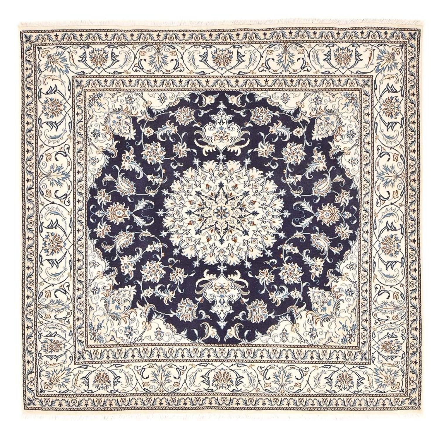 Perserteppich - Nain quadratisch  - 208 x 200 cm - dunkelblau