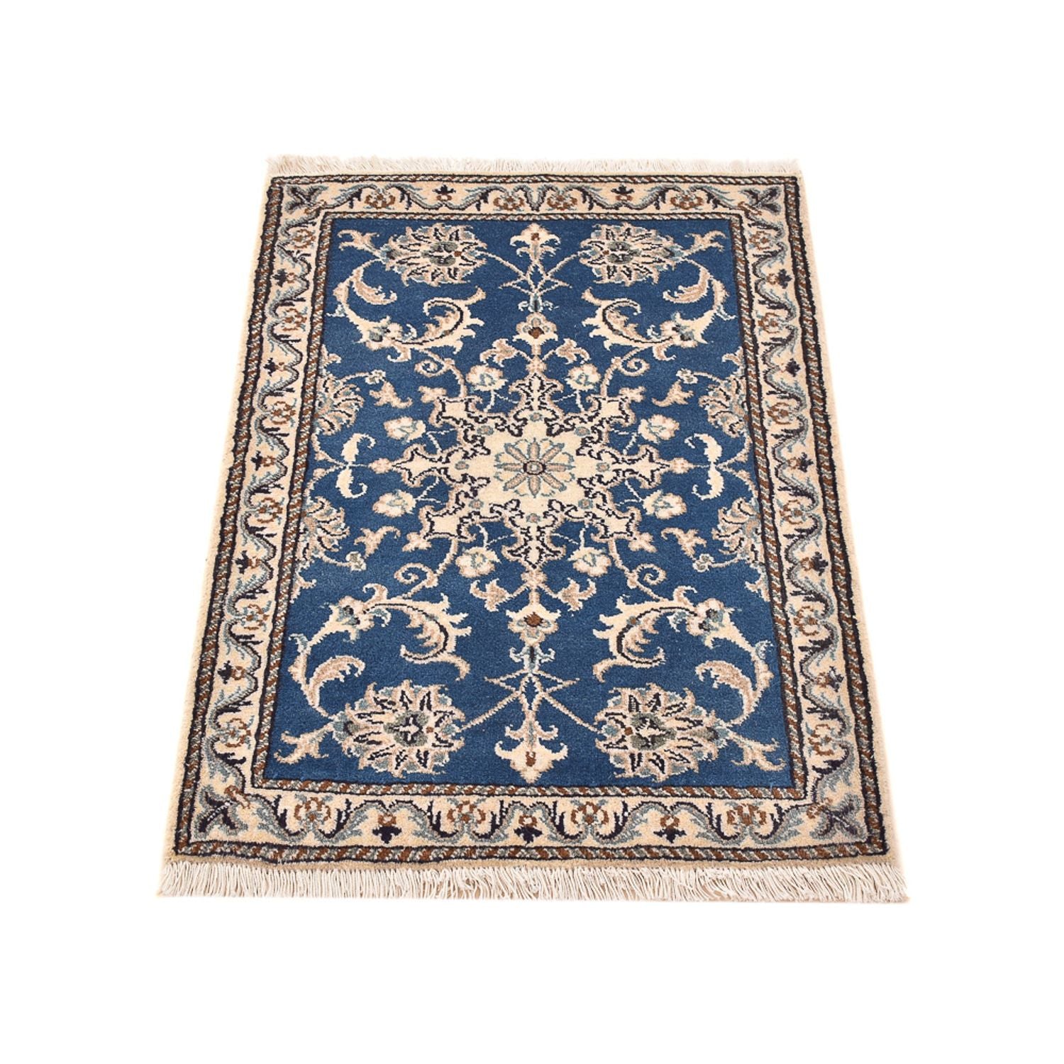 Perserteppich - Nain - 88 x 60 cm - blau