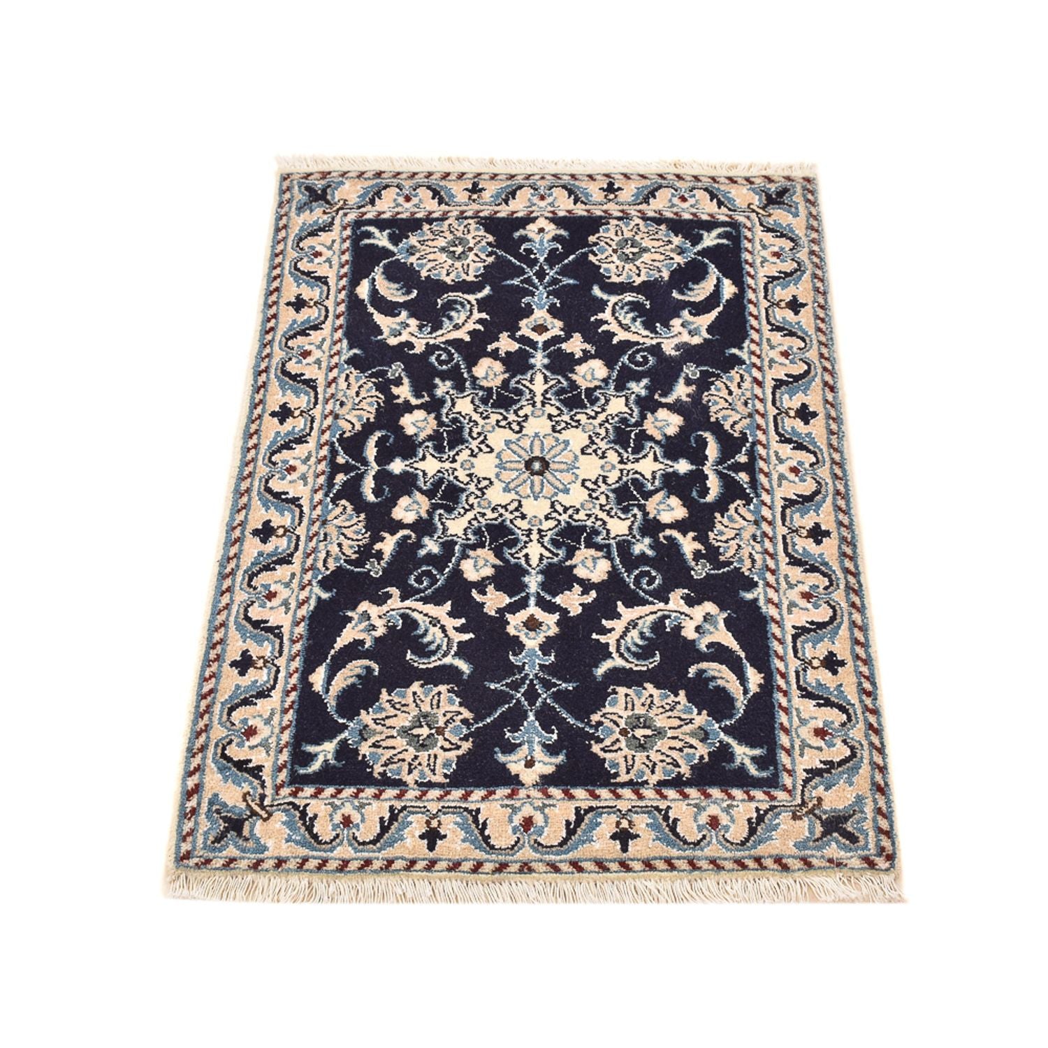 Perserteppich - Nain - 87 x 56 cm - dunkelblau