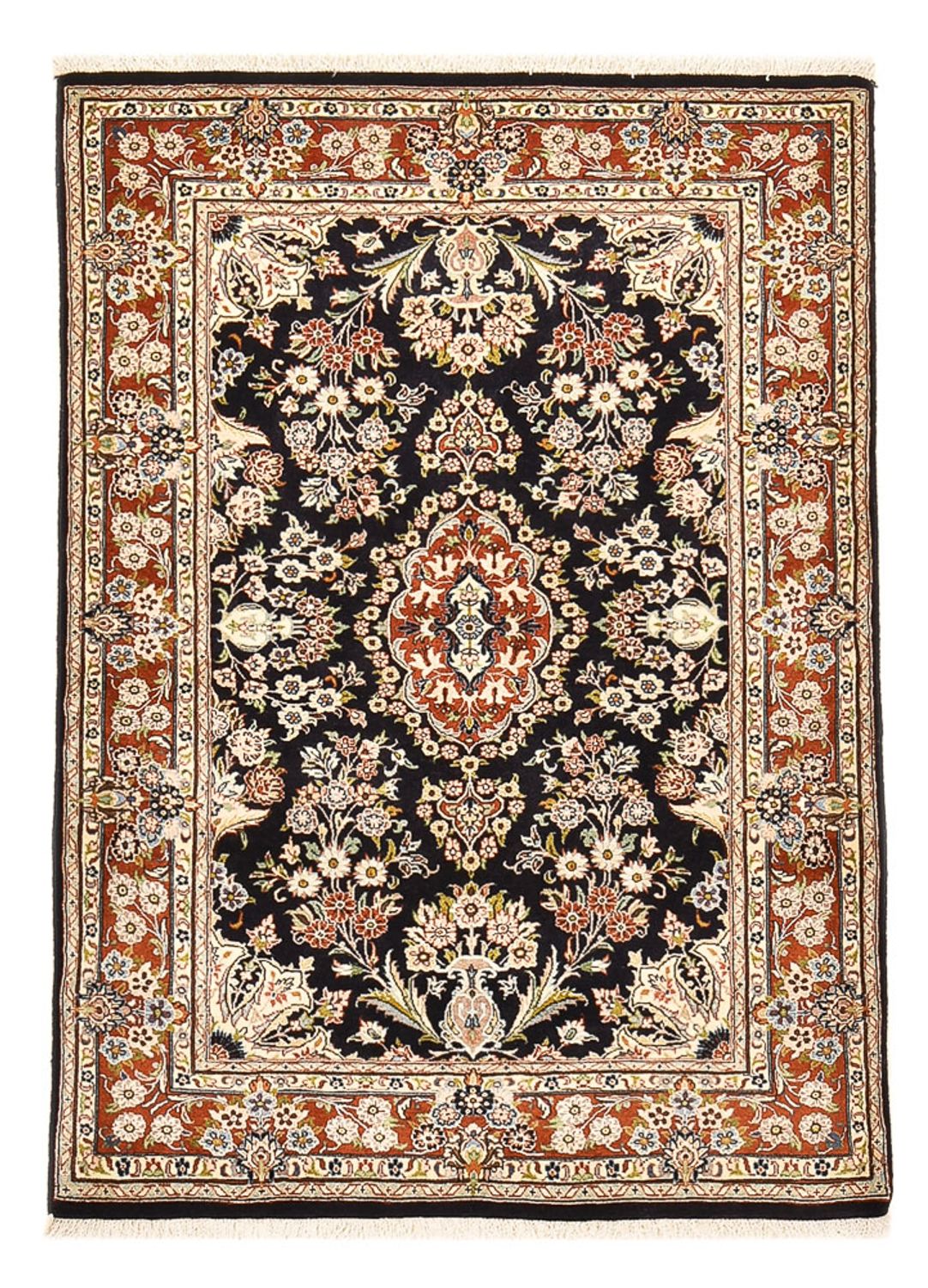 Perserteppich - Nain - 135 x 90 cm - dunkelblau