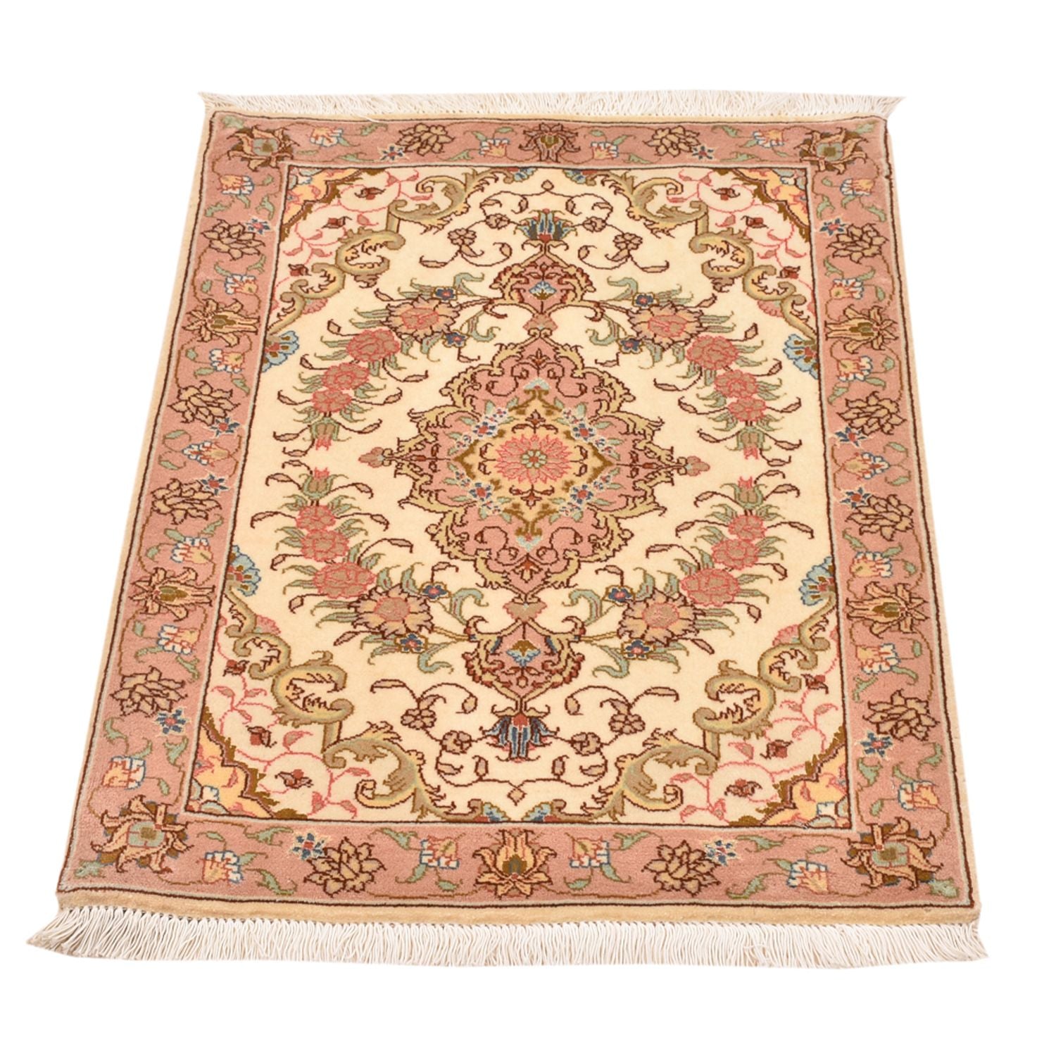 Perserteppich - Täbriz - Royal - 82 x 62 cm - dunkelbeige
