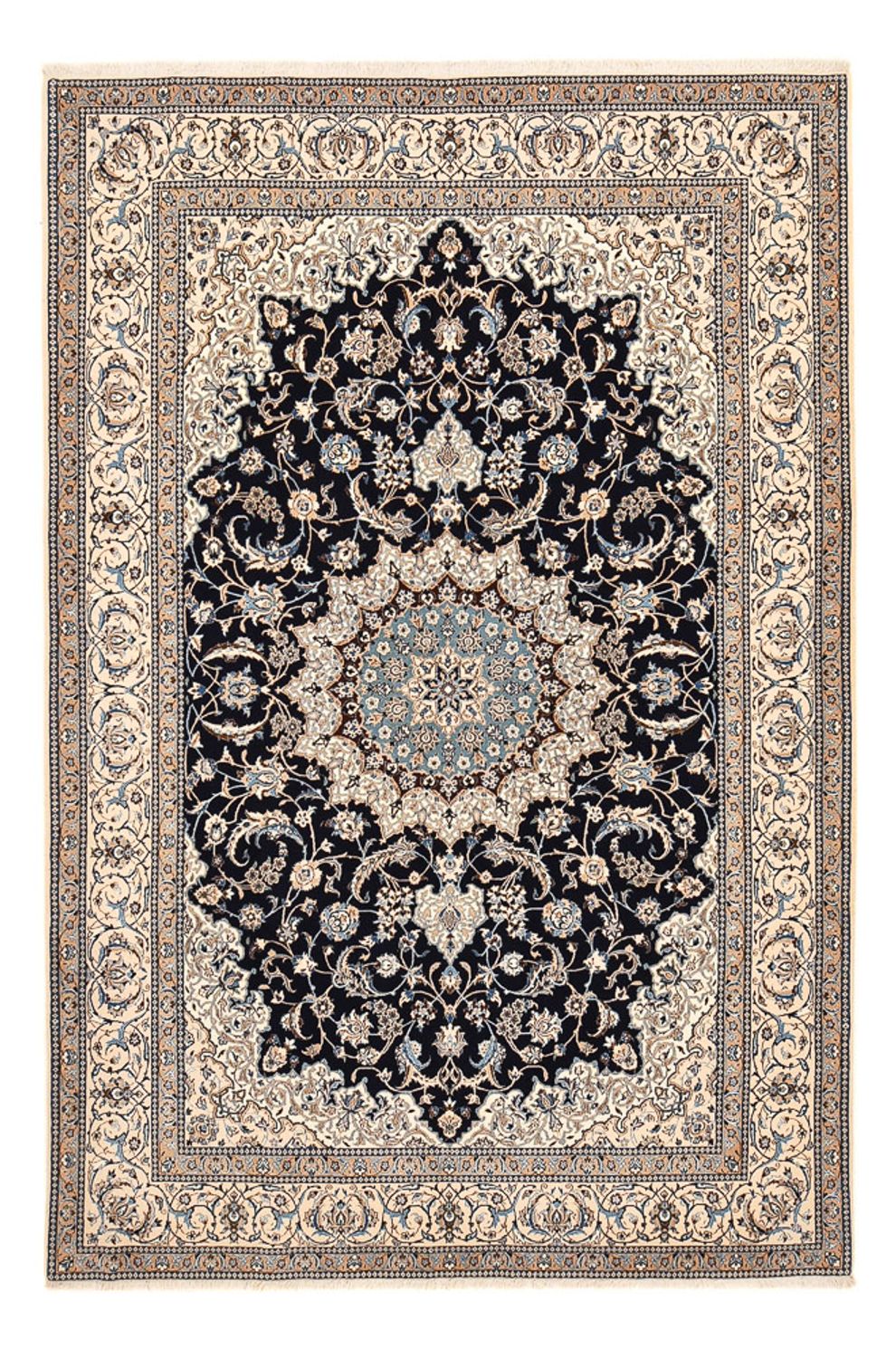 Perserteppich - Nain - Premium - 302 x 197 cm - dunkelblau