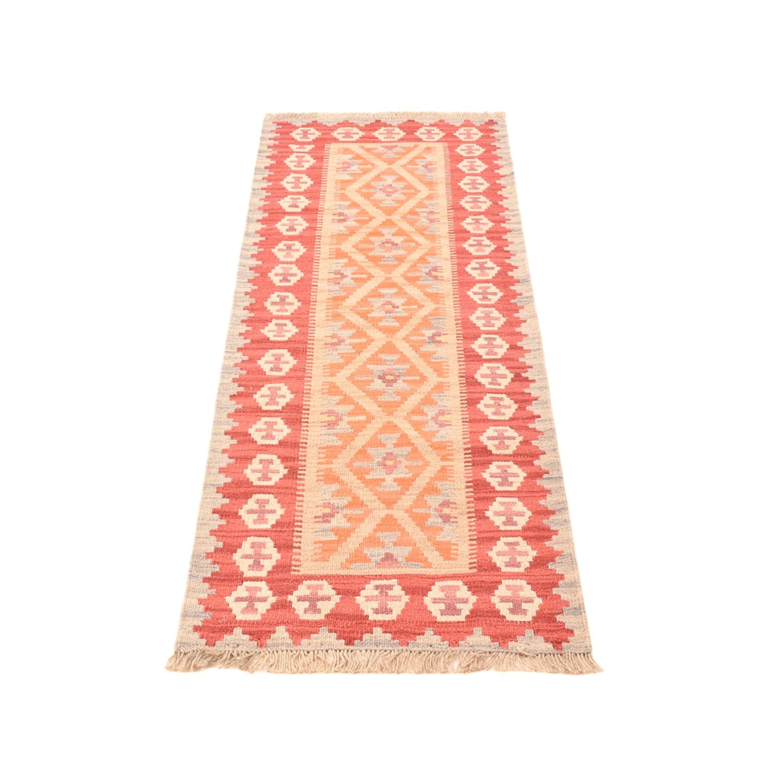 Läufer Kelim - Oriental - 198 x 63 cm - mehrfarbig