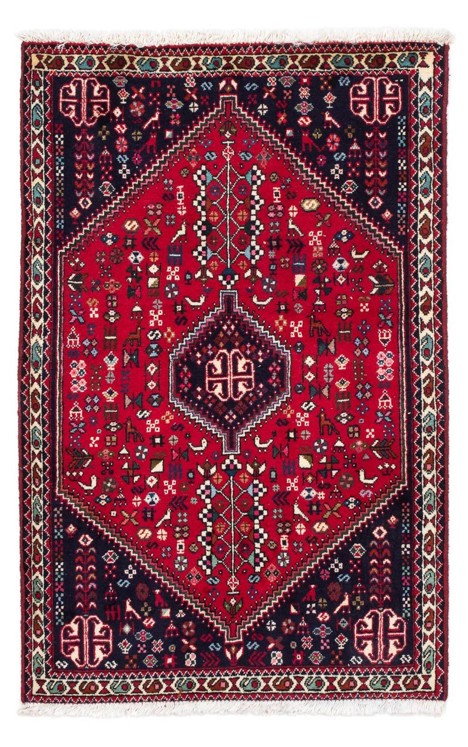 Perserteppich - Nomadic 122 x 78 cm - dunkelrot
