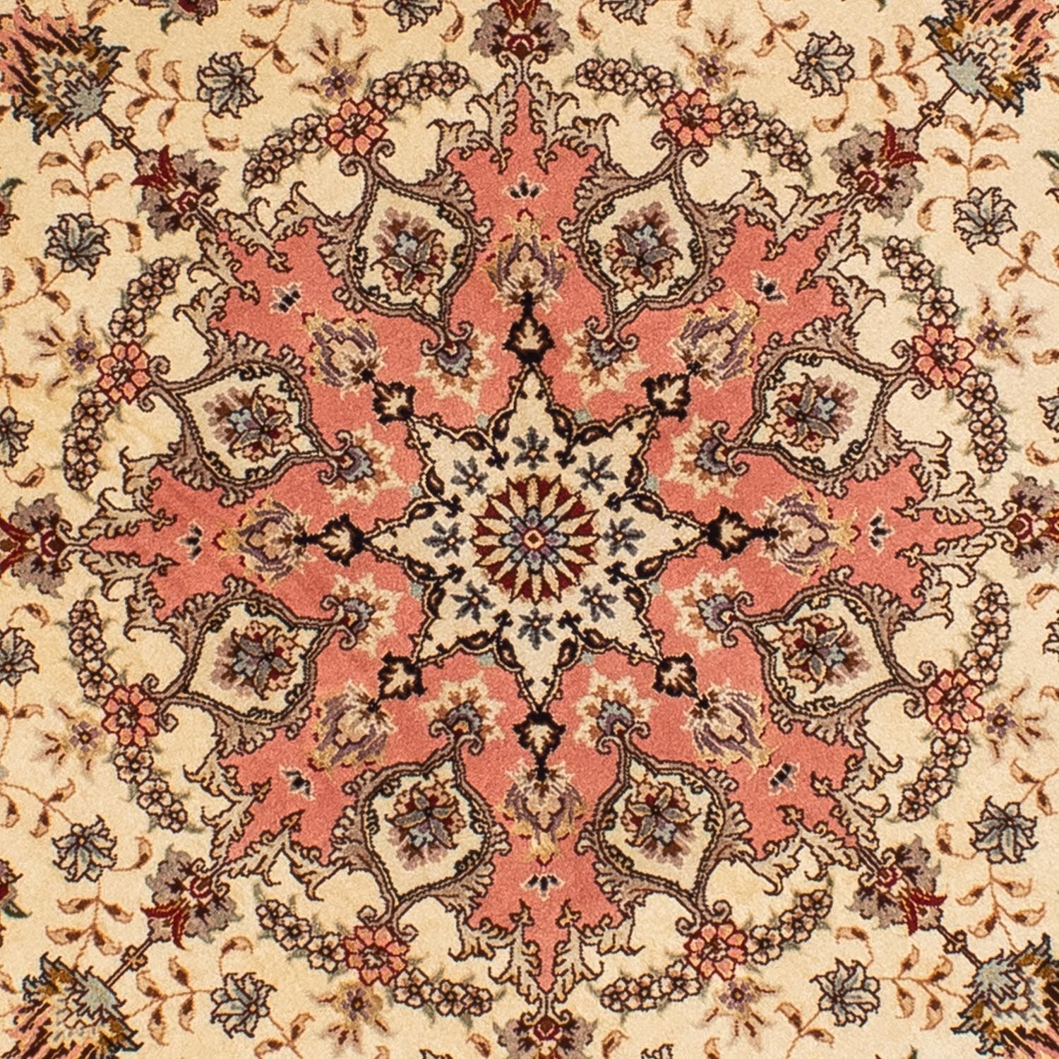 Perserteppich - Täbriz - Royal 150 x 150 cm - hellbraun