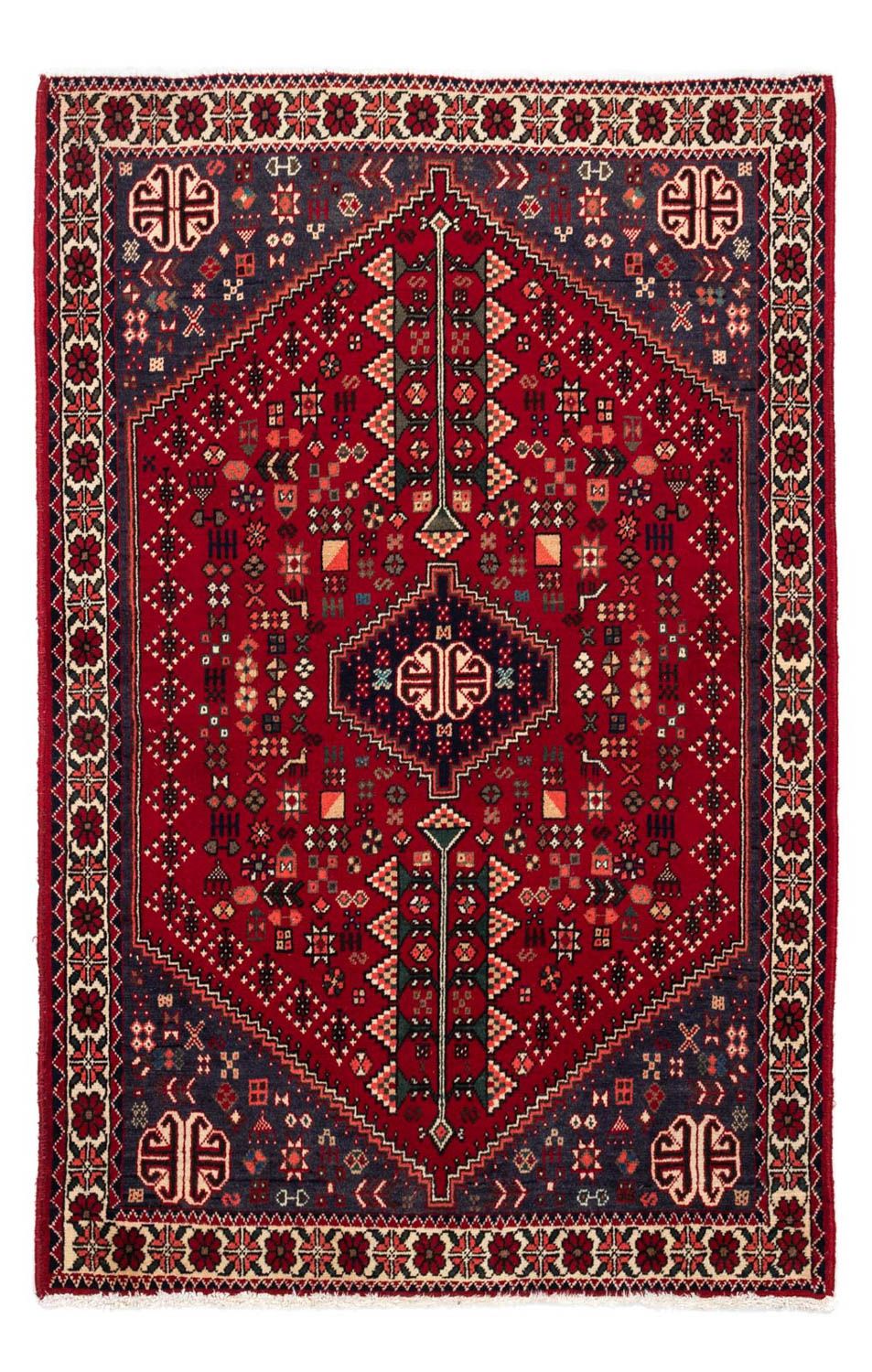 Perserteppich - Nomadic 144 x 100 cm - dunkelrot