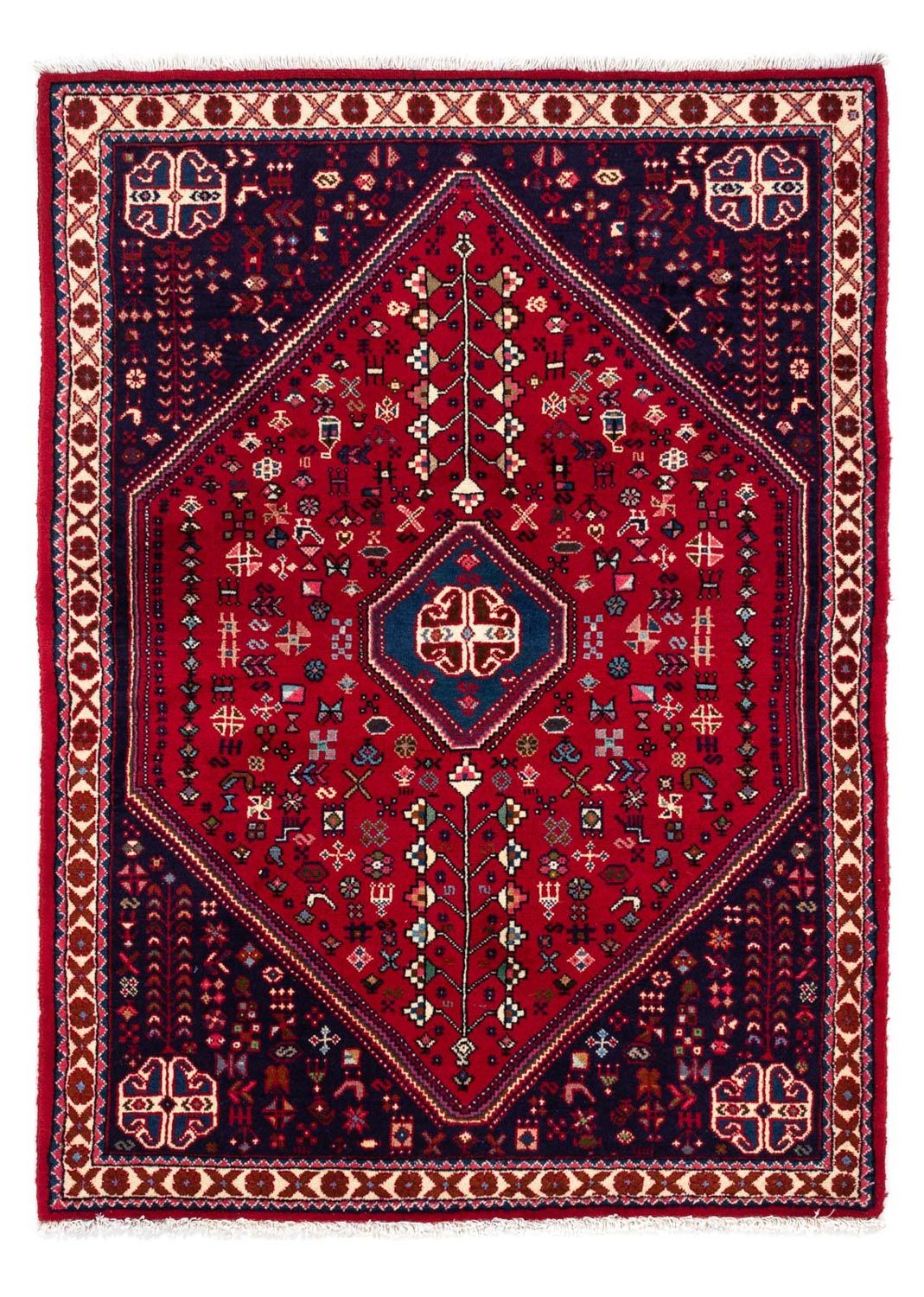 Perserteppich - Nomadic 150 x 103 cm - dunkelrot