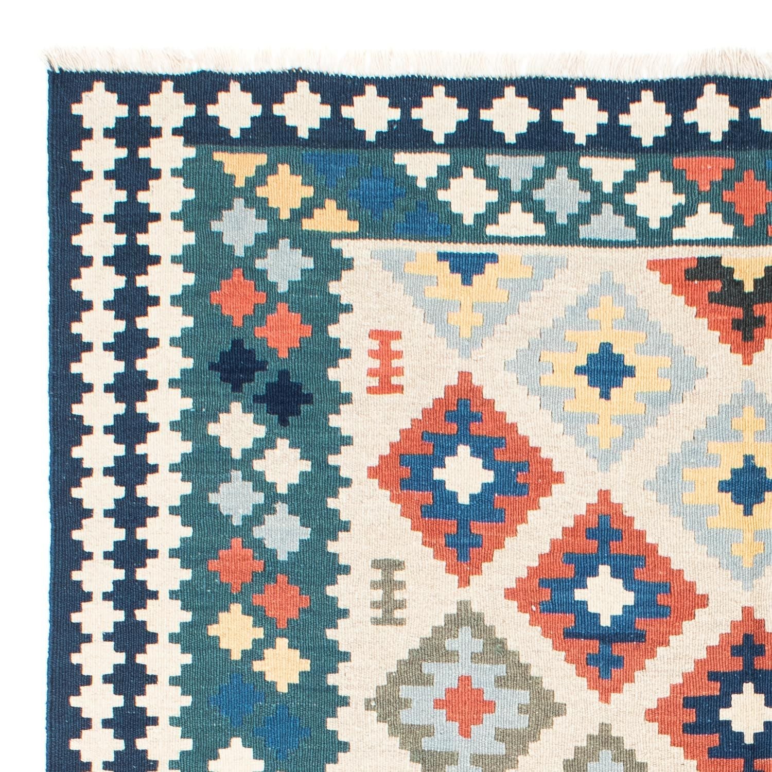 Kelim Teppich - Oriental 196 x 155 cm - beige