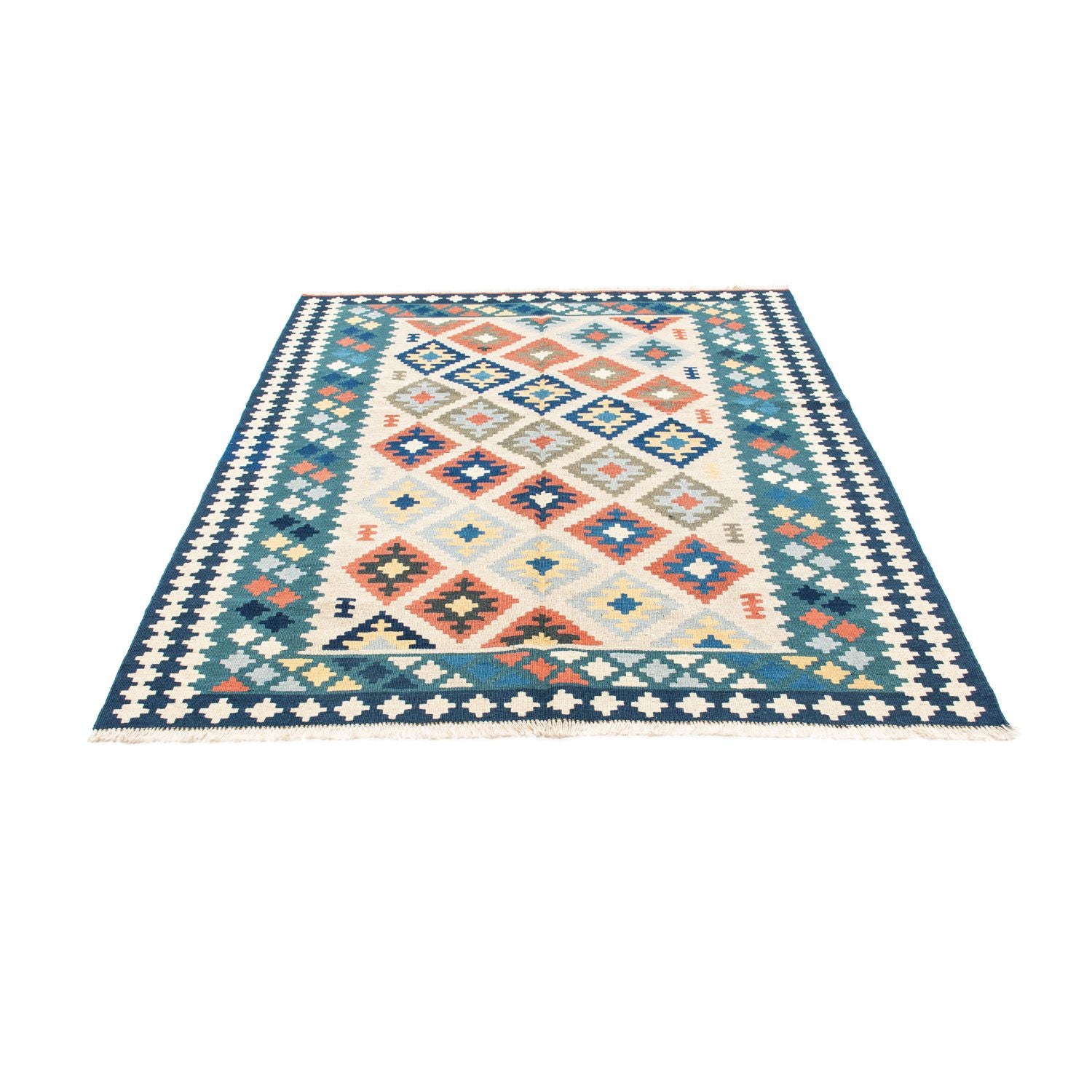 Kelim Teppich - Oriental 196 x 155 cm - beige