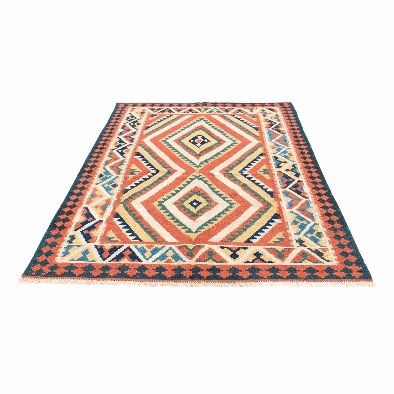 Kelim Teppich - Oriental 212 x 146 cm - rost