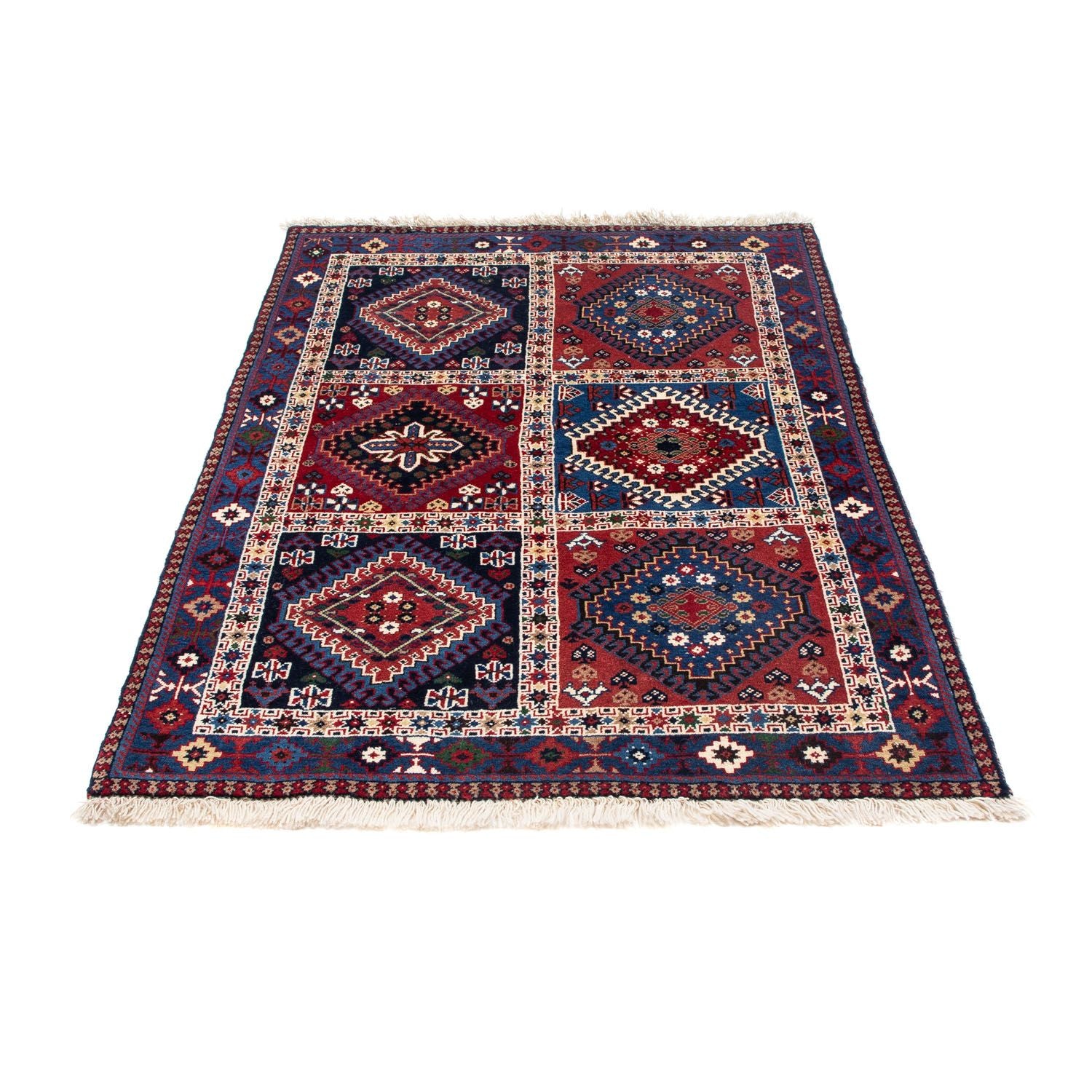 Perserteppich - Nomadic 140 x 100 cm - dunkelrot