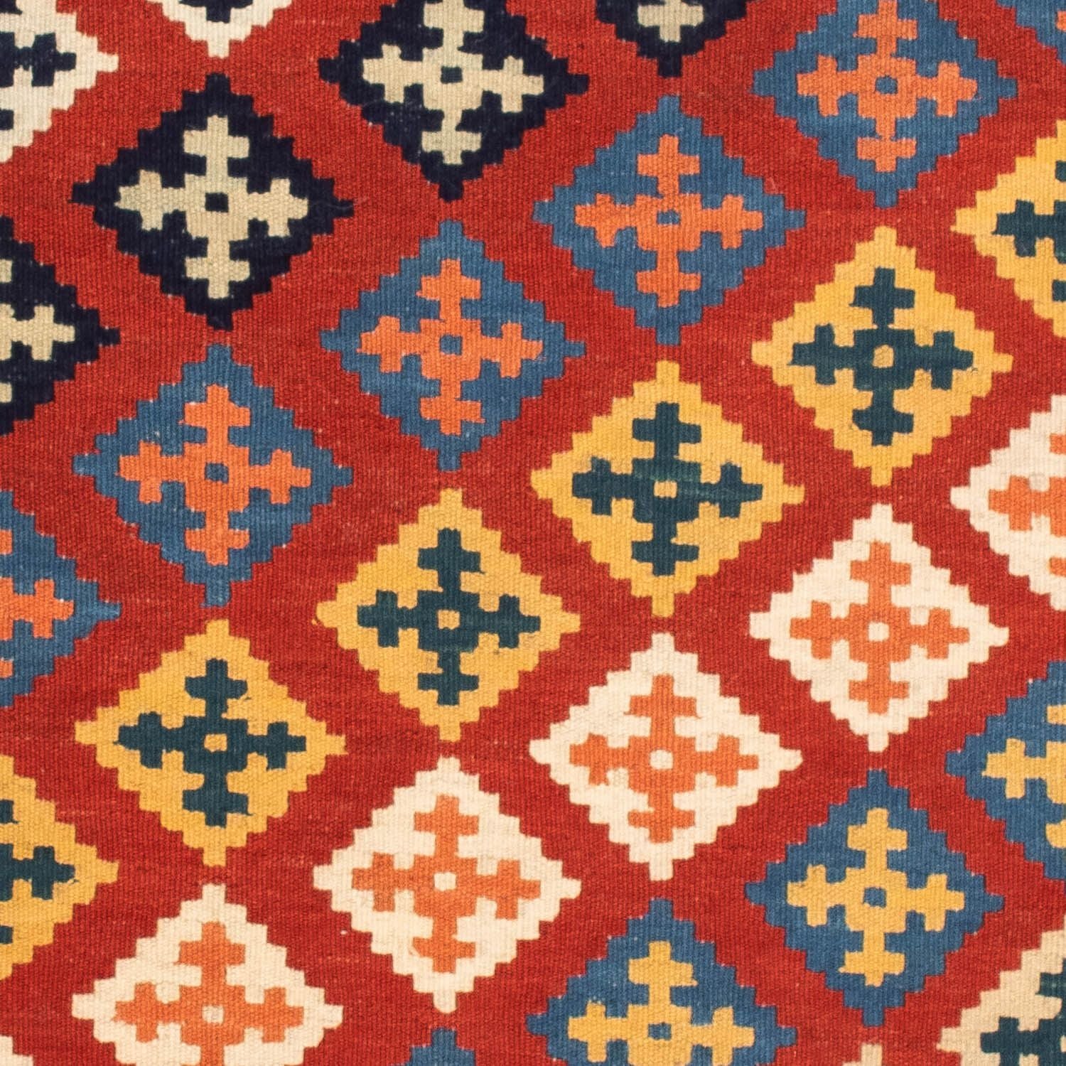 Kelim Teppich - Oriental 105 x 103 cm - dunkelrot