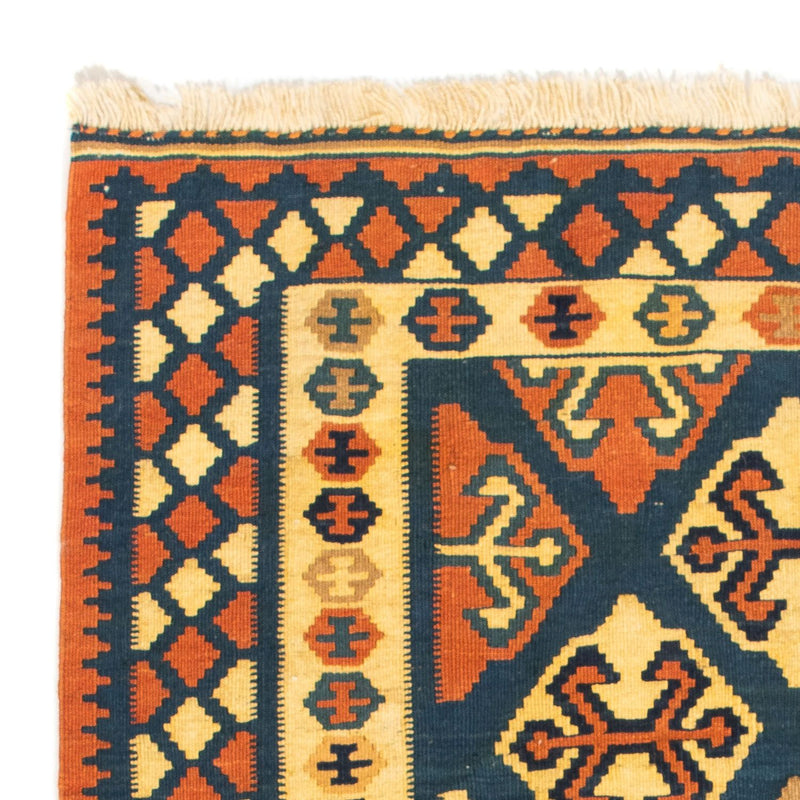 Kelim Teppich - Oriental 104 x 100 cm - dunkelblau
