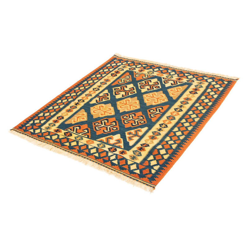 Kelim Teppich - Oriental 104 x 100 cm - dunkelblau