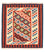 Kelim Teppich - Oriental 107 x 100 cm - dunkelrot