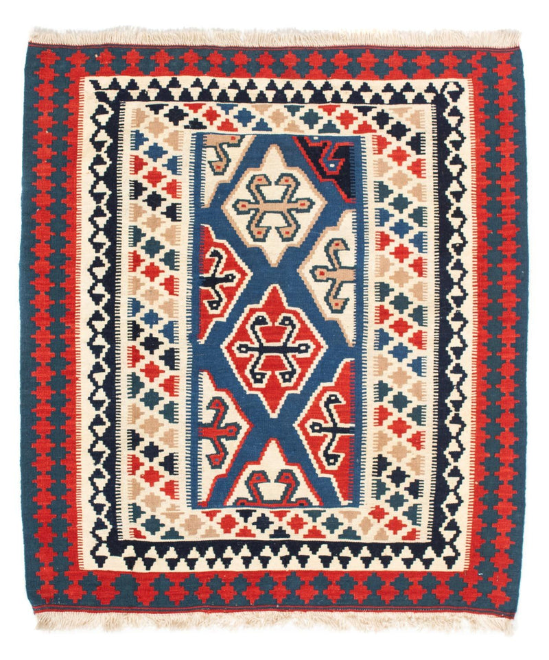 Kelim Teppich - Oriental 125 x 110 cm - blau