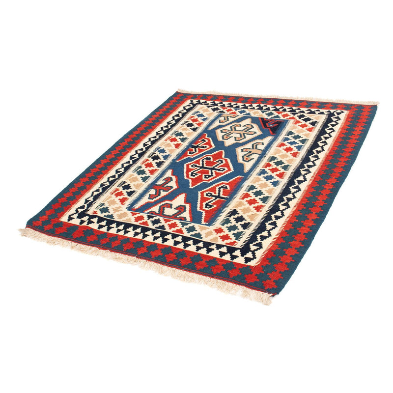 Kelim Teppich - Oriental 125 x 110 cm - blau