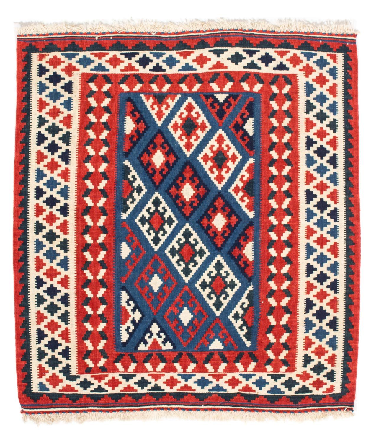 Kelim Teppich - Oriental 104 x 100 cm - dunkelblau