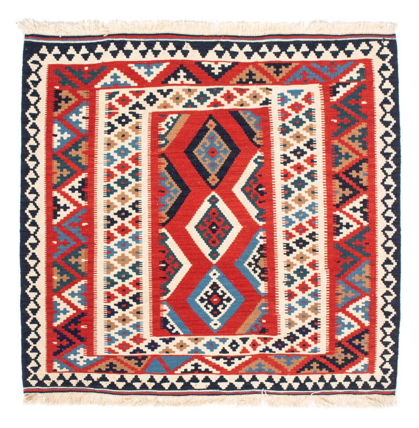 Kelim Teppich - Oriental 105 x 102 cm - rot