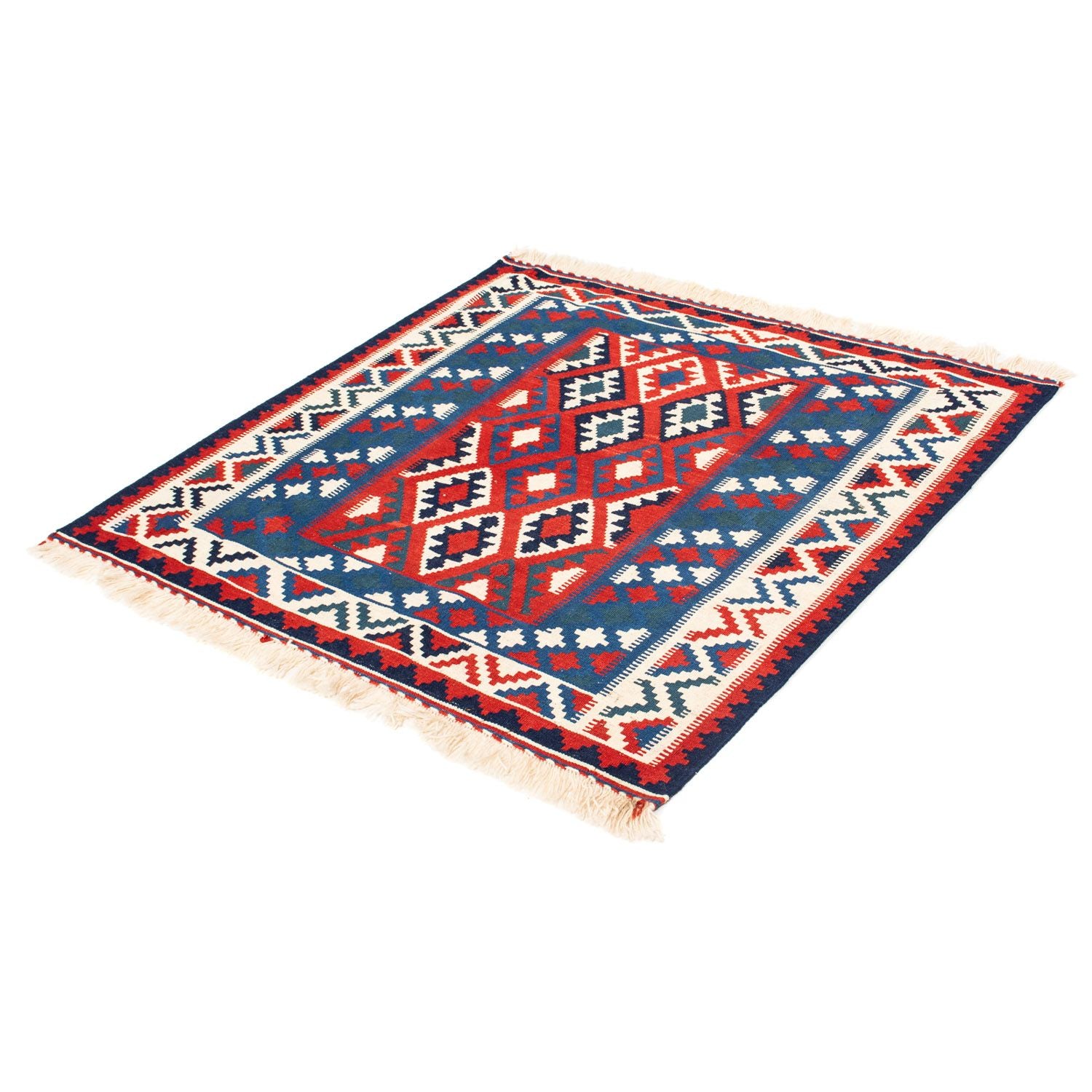 Kelim Teppich - Oriental 104 x 103 cm - dunkelblau