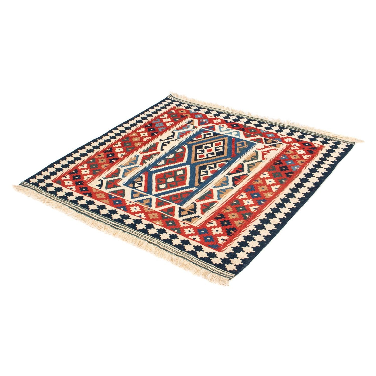 Kelim Teppich - Oriental 104 x 99 cm - rot