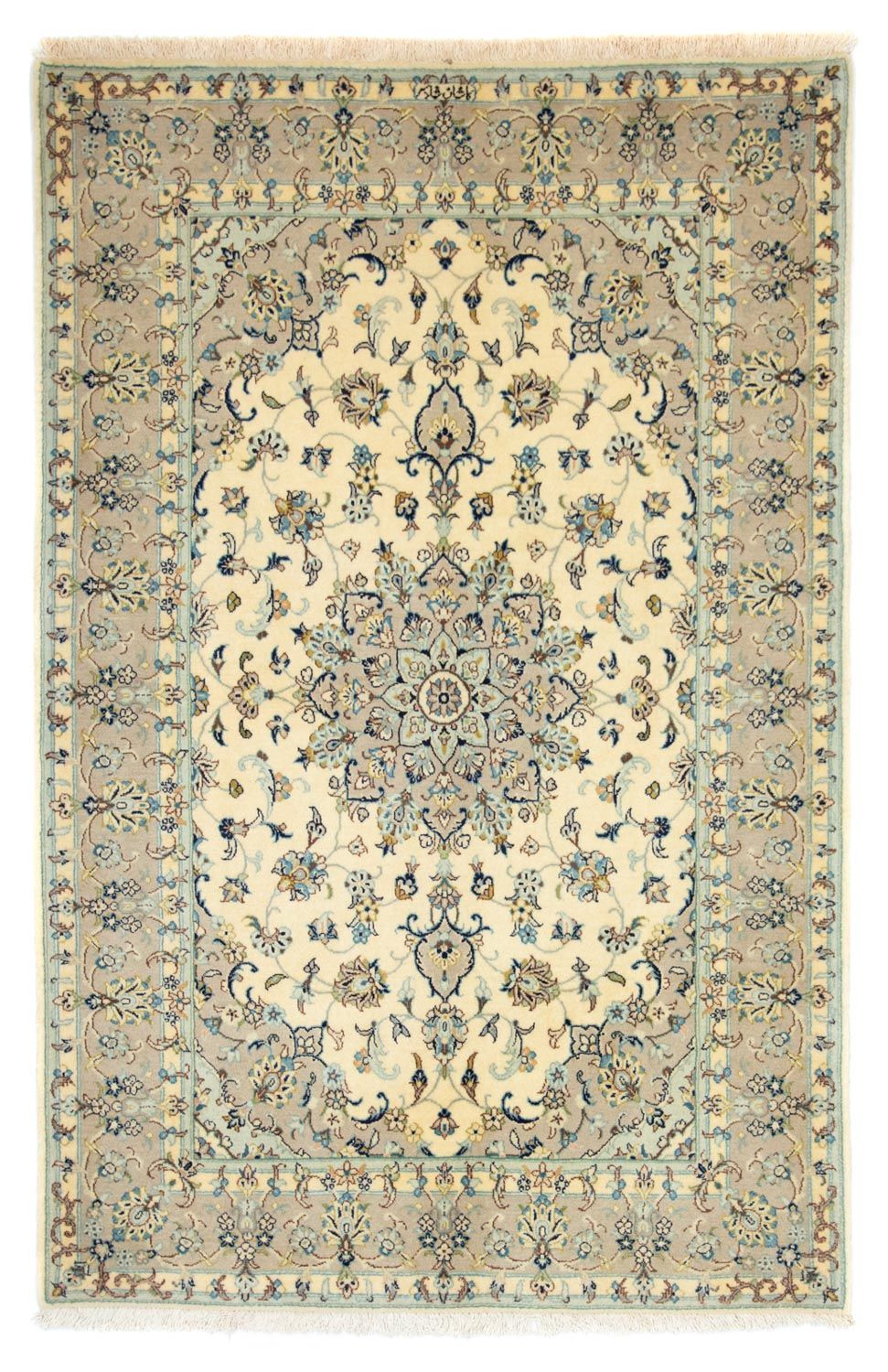 Perserteppich - Keshan 210 x 137 cm - beige