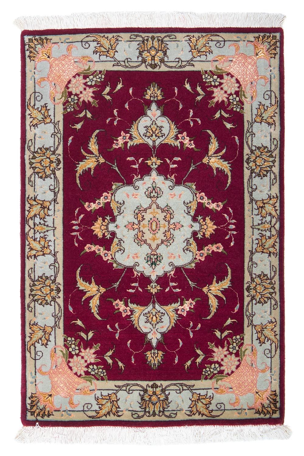 Perserteppich - Täbriz - Royal 90 x 60 cm - dunkelrot