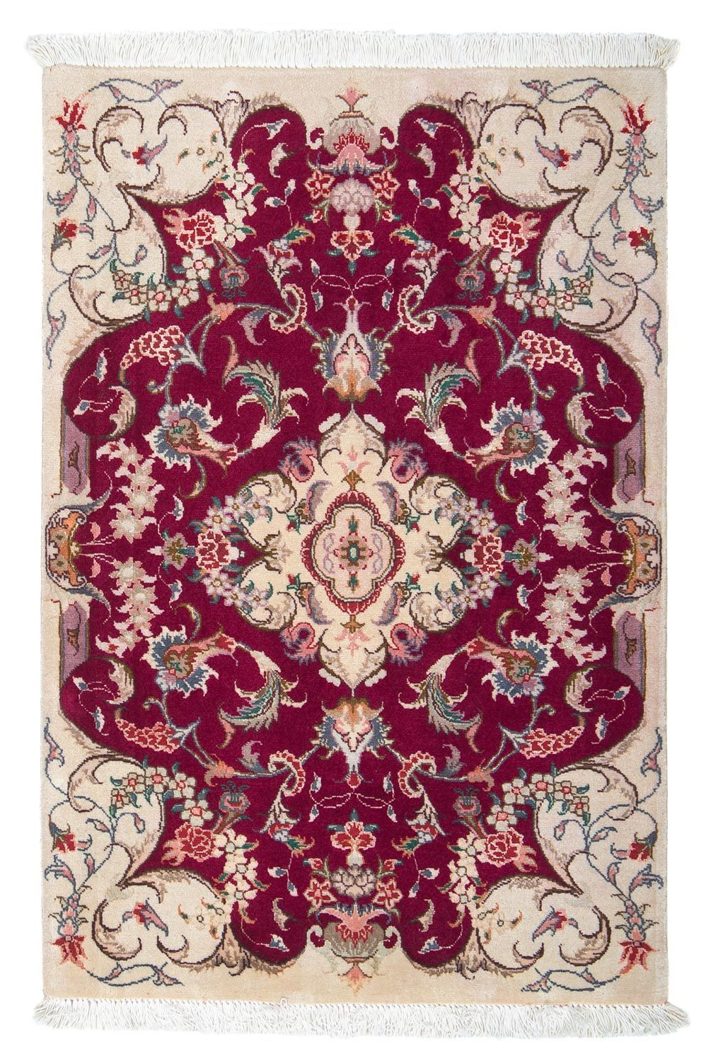 Perserteppich - Täbriz - Royal 90 x 60 cm - dunkelrot
