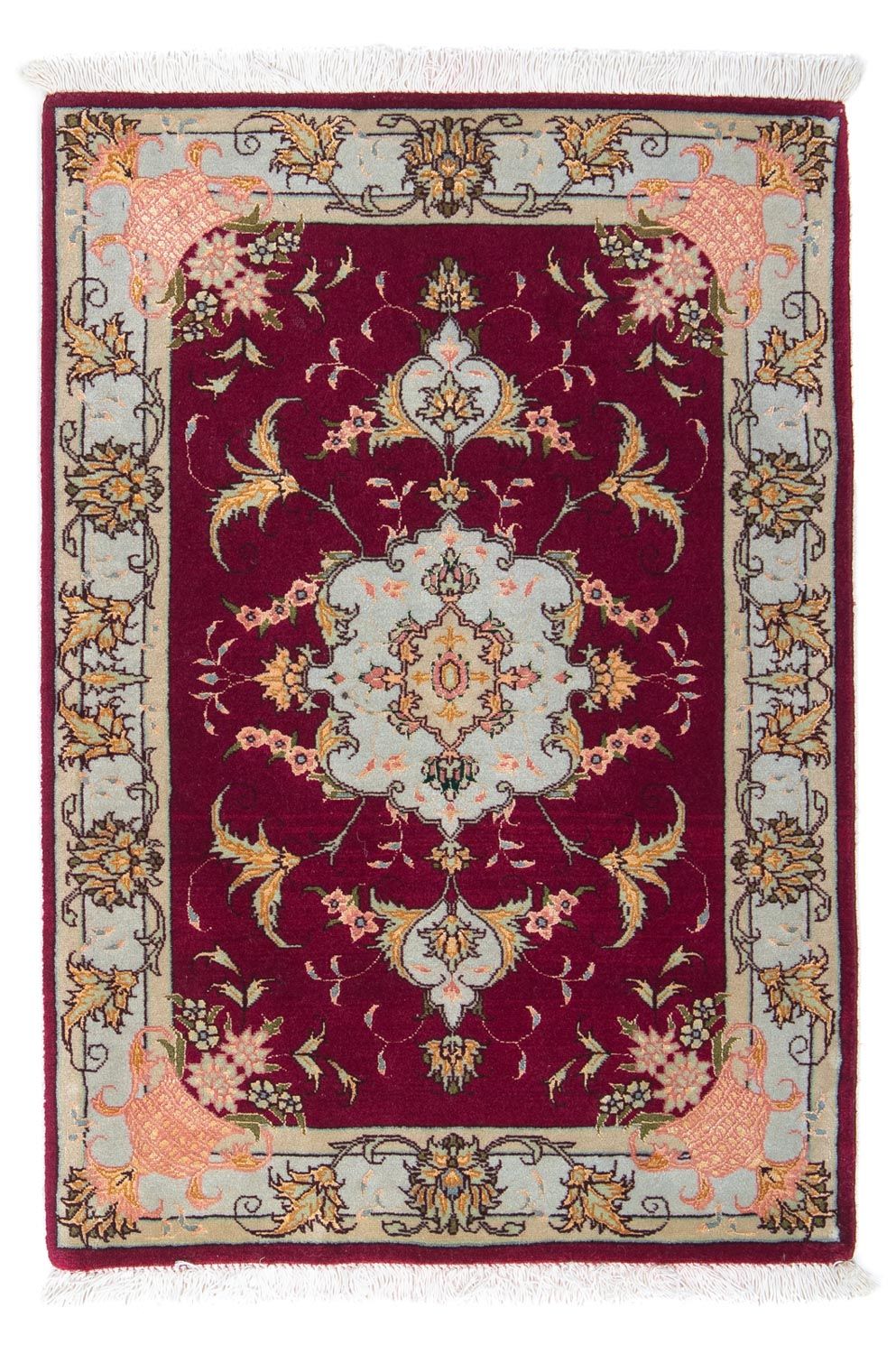 Perserteppich - Täbriz - Royal 90 x 60 cm - dunkelrot