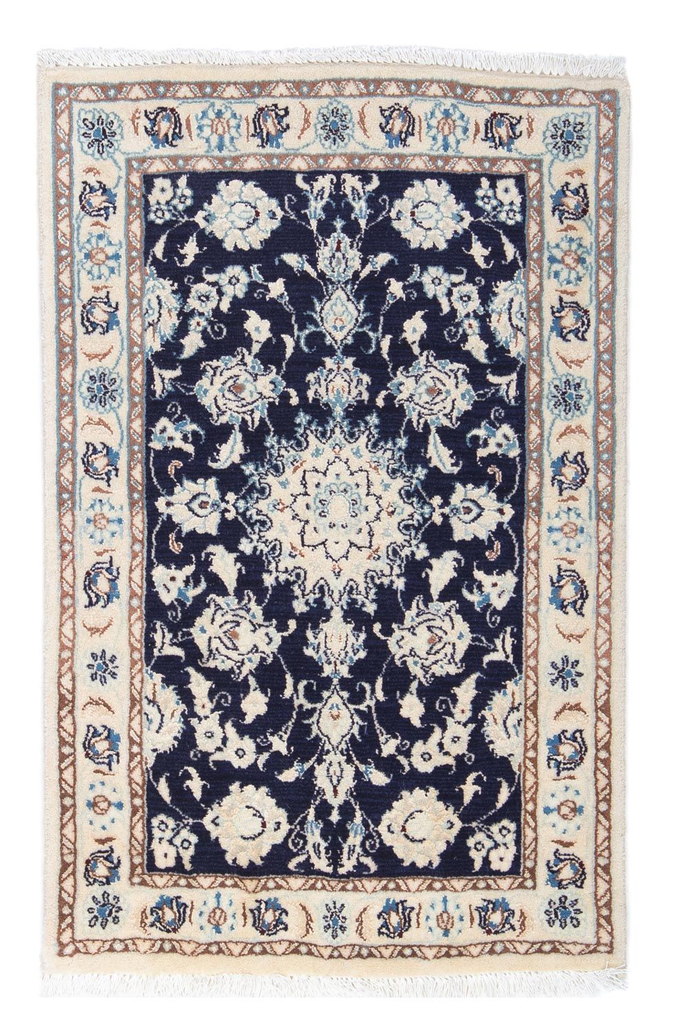 Perserteppich - Nain 85 x 55 cm - dunkelblau