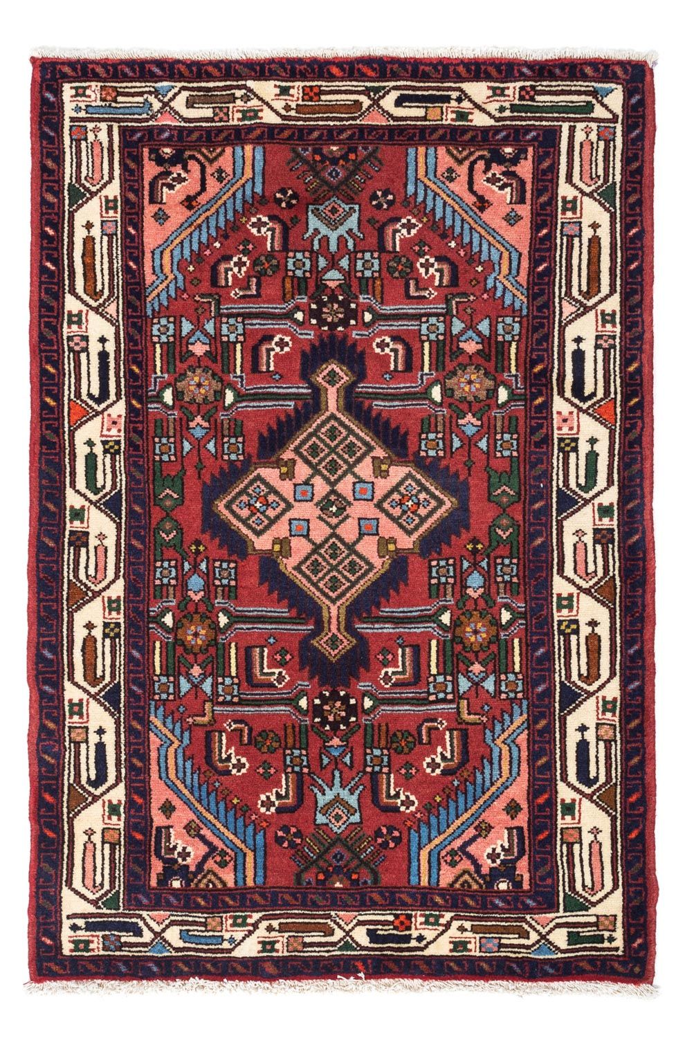 Perserteppich - Nomadic 125 x 80 cm - dunkelrot