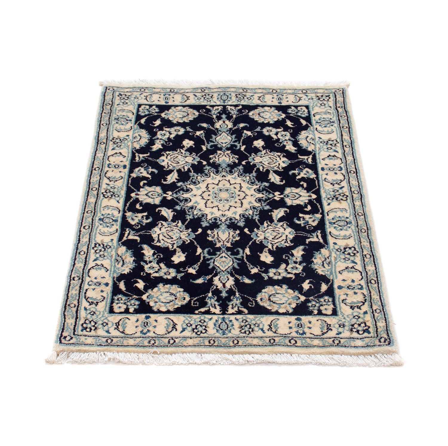 Perserteppich - Nain - Royal 90 x 60 cm - dunkelblau
