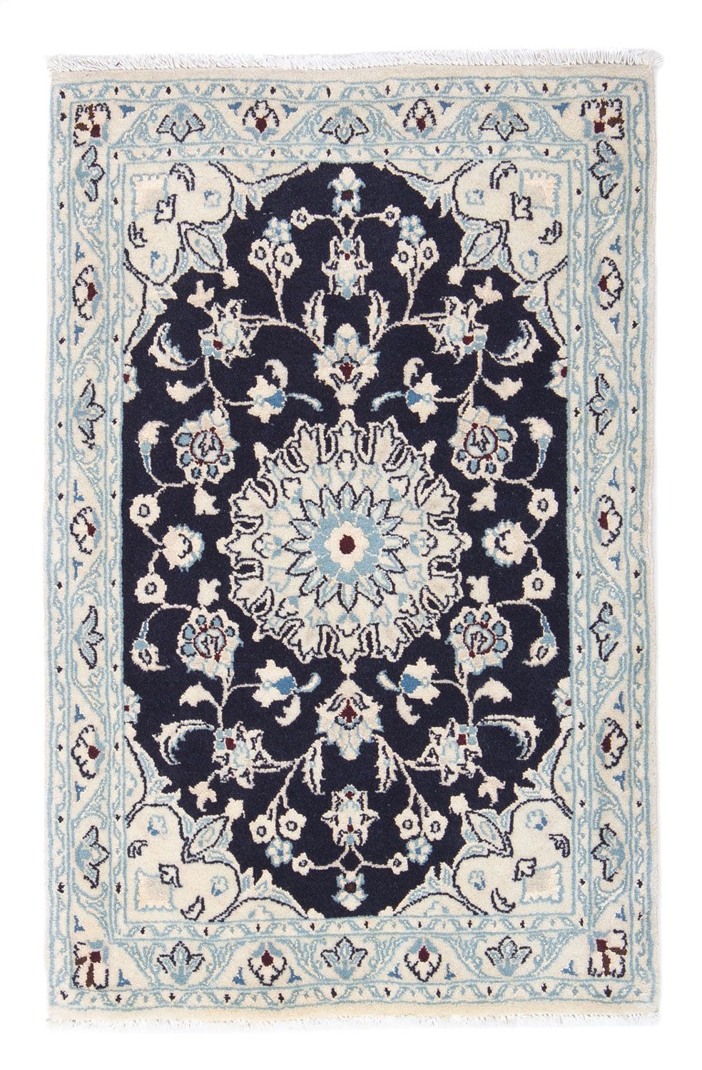 Perserteppich - Nain - Royal 90 x 60 cm - dunkelblau